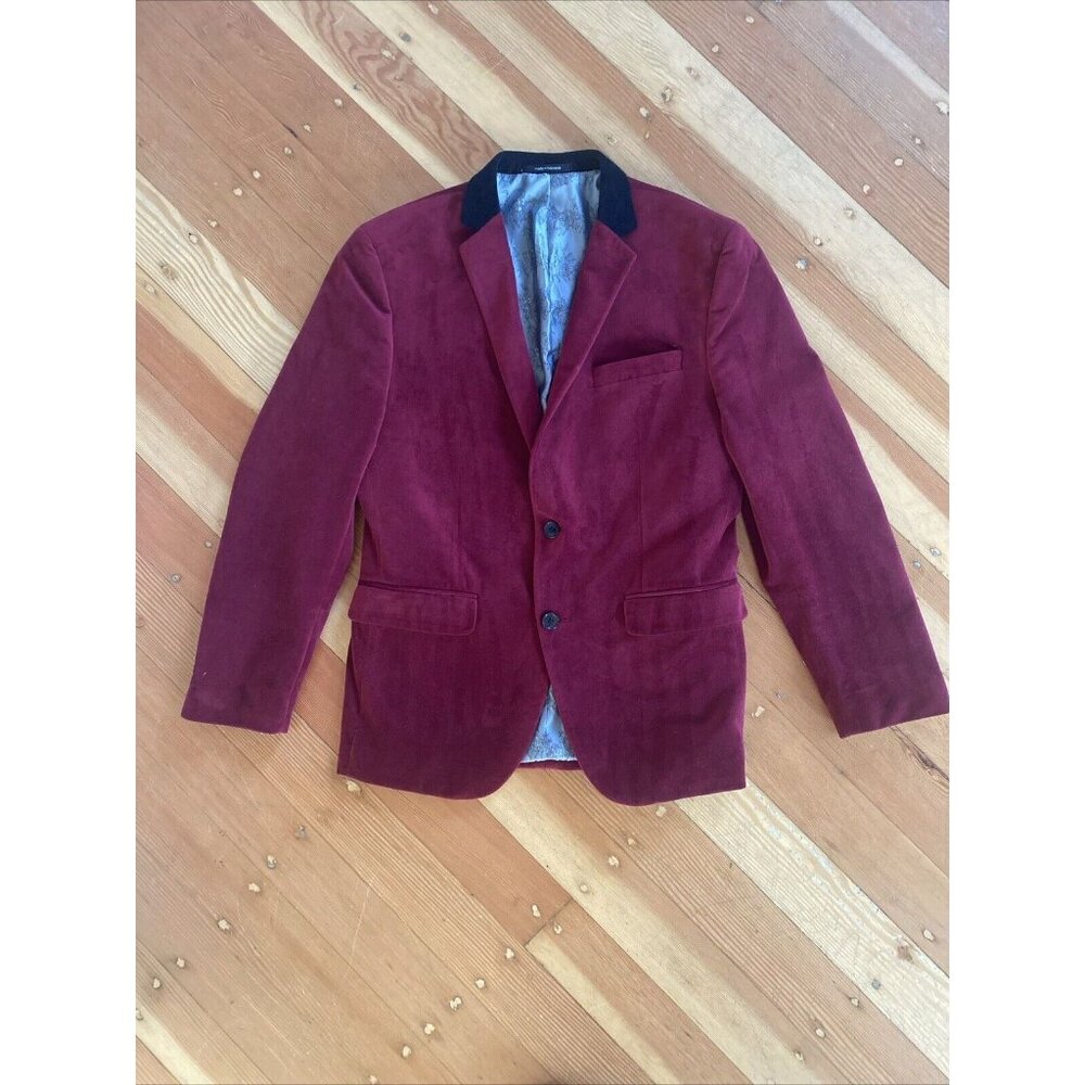 Bar III Men’s Red Velvet‎ Slim Fit Tuxedo Blazer 40S